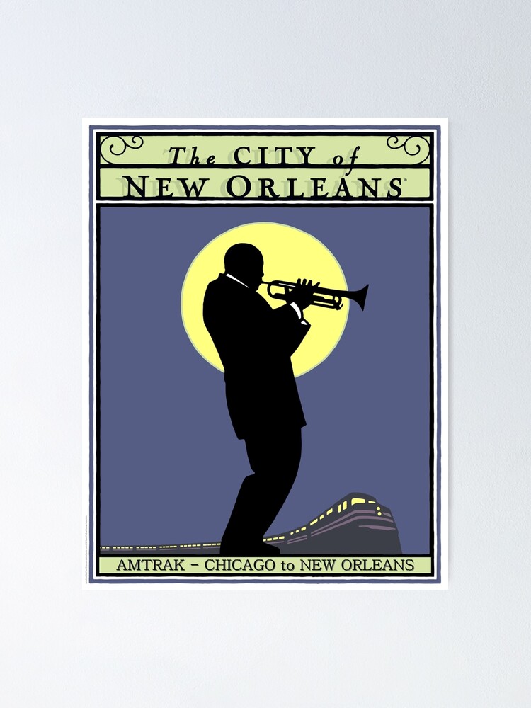 Alternate view of NEW ORLEANS: Vintage Amtrak Train Advertising Print Poster
