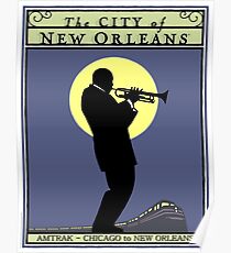 NEW ORLEANS: Weinlese-Amtrak-Zug-Werbungs-Druck Poster