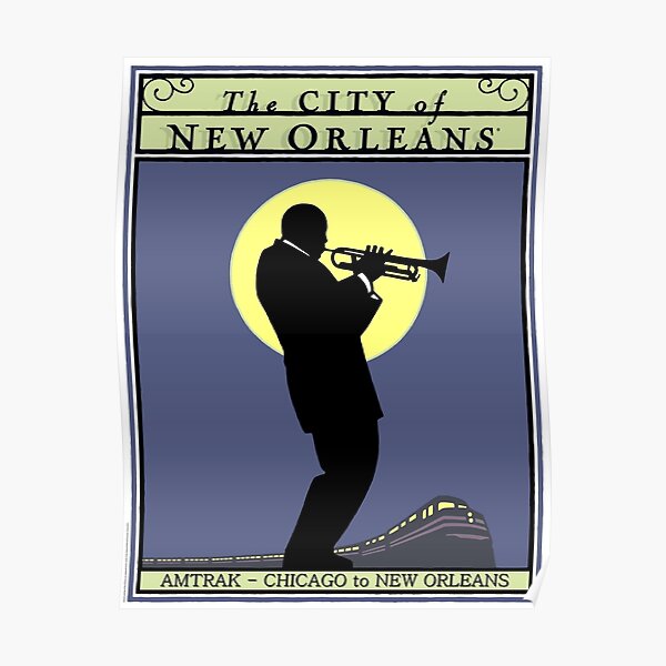NEW ORLEANS: Vintage Amtrak Train Advertising Print Poster
