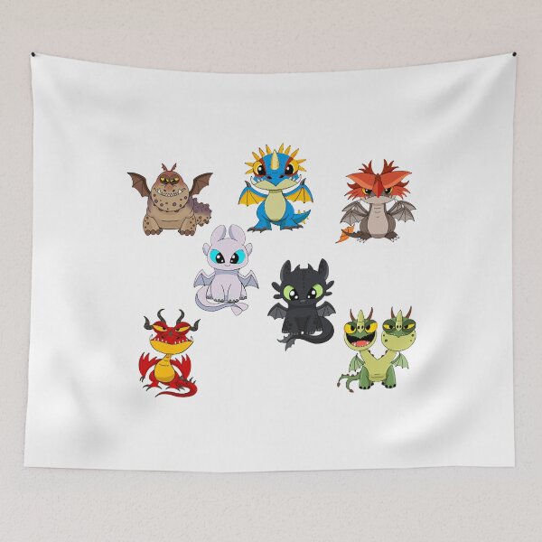 Item preview, Set de dragones, personajes httyd, cómo entrenar a tu dragón, lindos dragones bebés para niños designed and sold by DeclanPillinger.