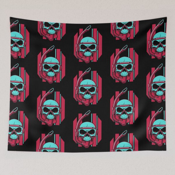 Item preview, Creepy Aqualunger Skull Diving Swimming Ocean Scuba Diving designed and sold by Zaidan16.