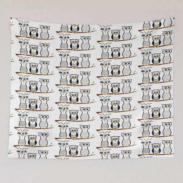 Aperçu de l'œuvre Trois petites hiboux créée et vendue par ArtwithDog.