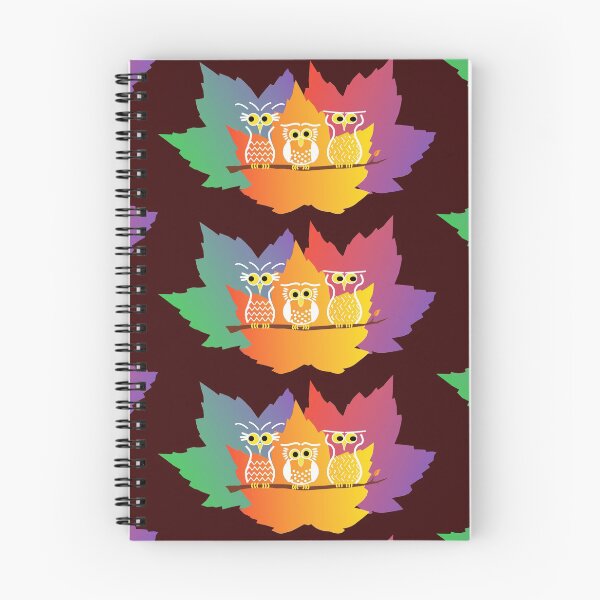 Item preview, Three Little Autumn Owls designed and sold by ArtwithDog.