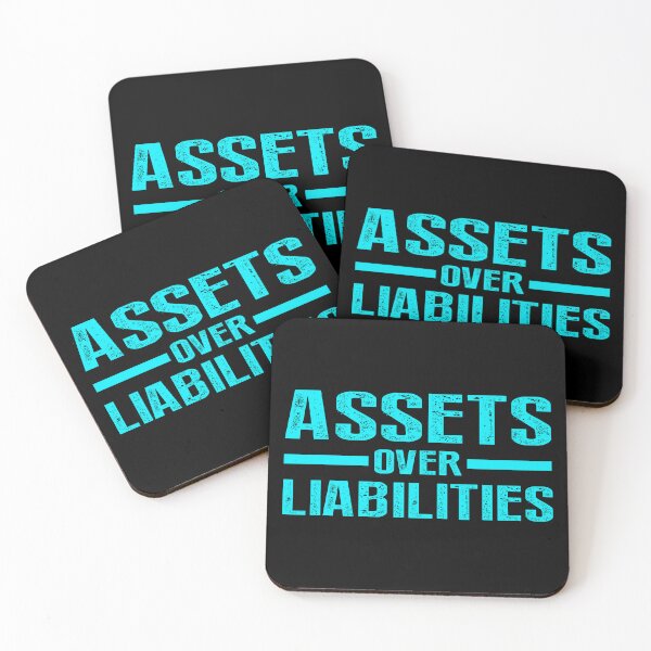 Item preview, Assets Over Liabilities Text in Blue designed and sold by BLMcreations.