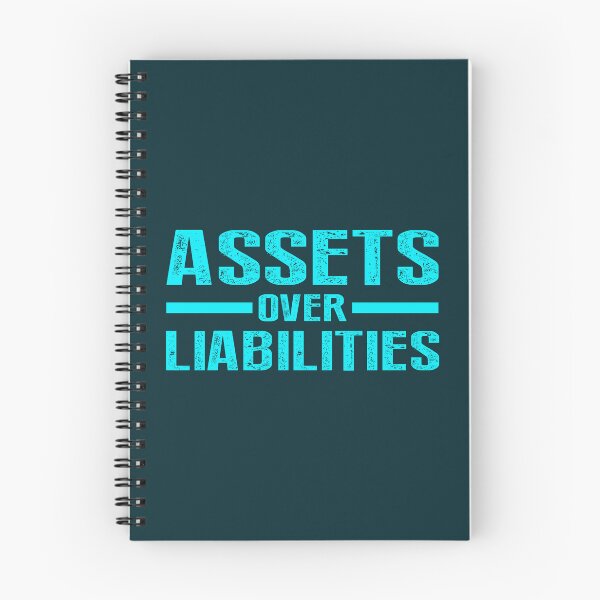 Item preview, Assets Over Liabilities Text in Blue designed and sold by BLMcreations.