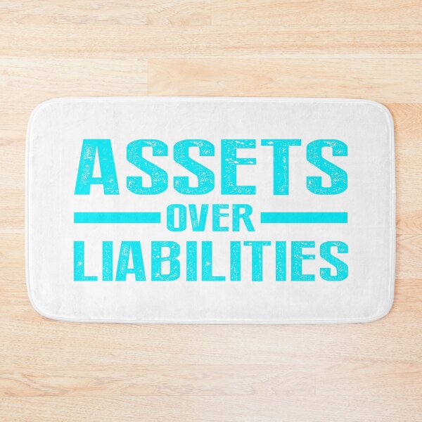 Item preview, Assets Over Liabilities Text in Blue designed and sold by BLMcreations.