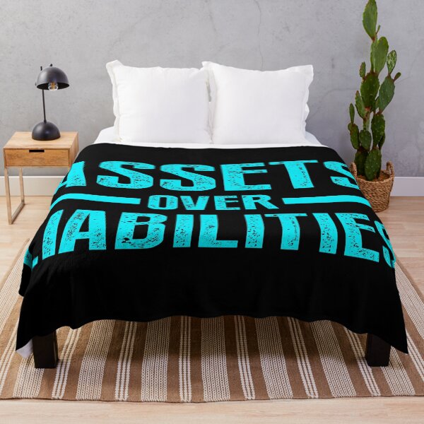 Item preview, Assets Over Liabilities Text in Blue designed and sold by BLMcreations.