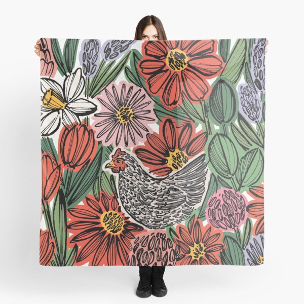 Country Garden Clover Chicken Scarf