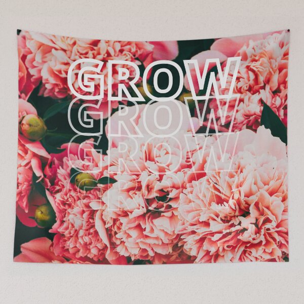 Item preview, GROW (above) - Dreamy Pink Flowers designed and sold by AliceSLee.