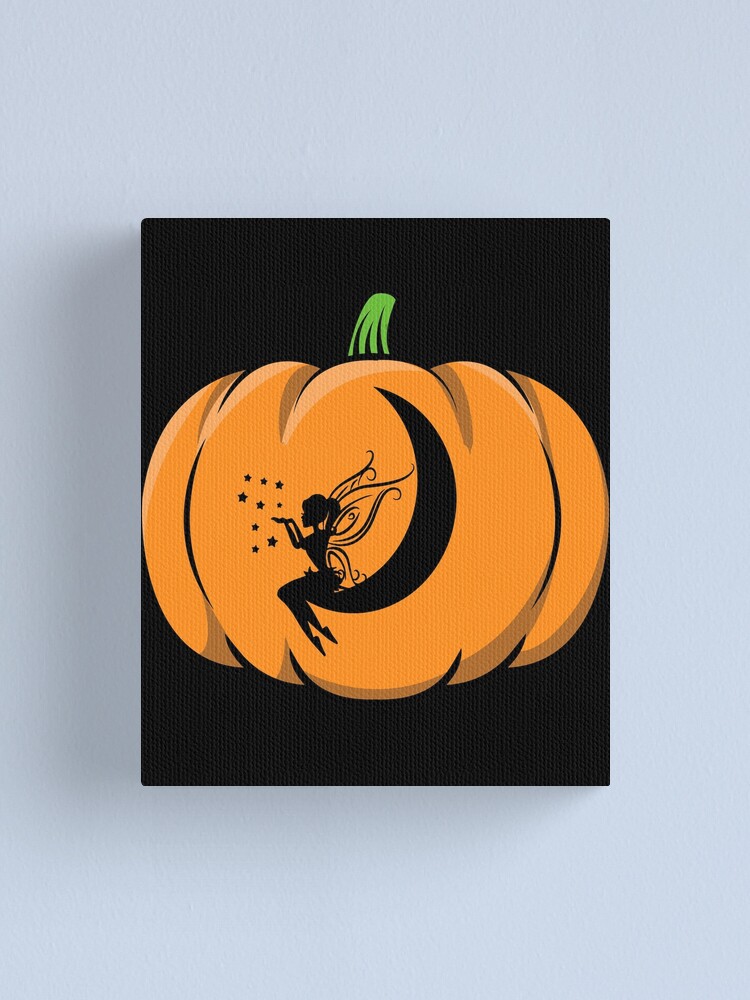 Framed Witch Sitting on Moon with a Jack-o-lantern and Owl, Halloween Wall Art, store Giclee Print Decor, Framed Canvas Print