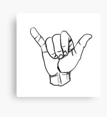 hang loose hand Metal Print
