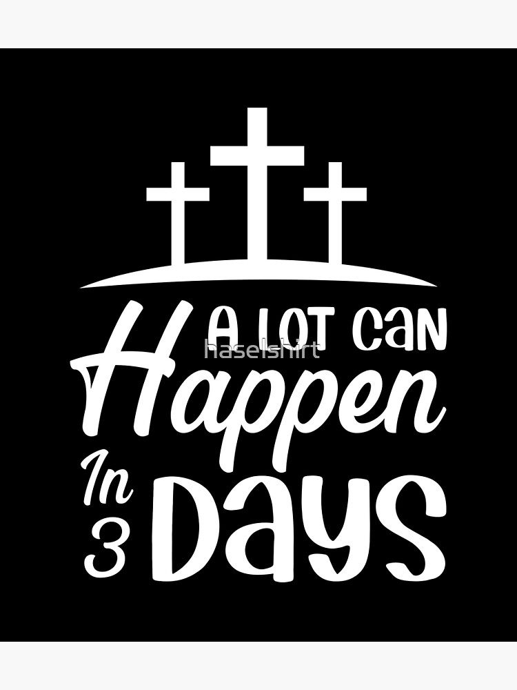 Easter Egg A Lot Can Happen In Three Days Floral Jesus Cross Tote Bag