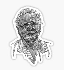 David Attenborough Drawing Sticker