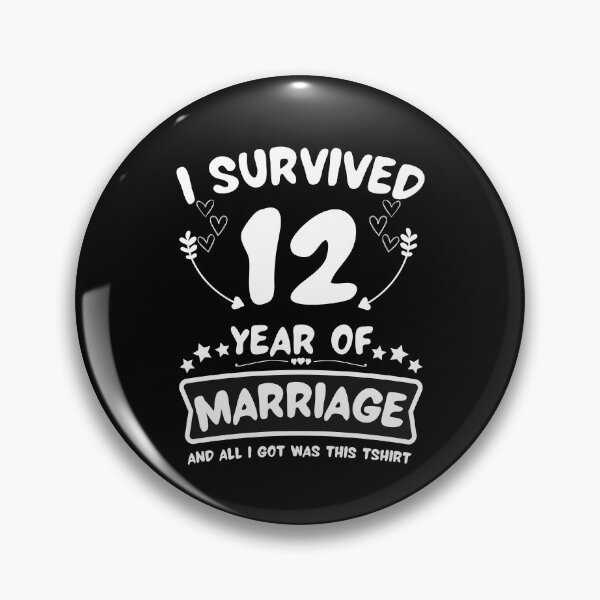 Item preview, Survived 12 Years Marriage Happy 12th Anniversary Funny Couples designed and sold by JoshBulky.