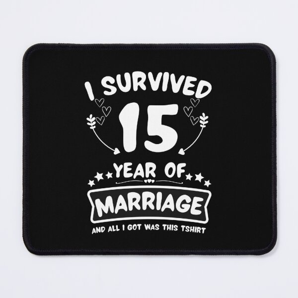 Item preview, Survived 15 Years Marriage Happy 15th Anniversary Funny Couples designed and sold by JoshBulky.