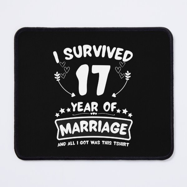 Item preview, Survived 17 Years Marriage Happy 17th Anniversary Funny Couples designed and sold by JoshBulky.