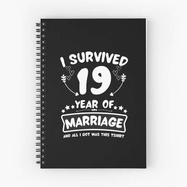 Item preview, Survived 19 Years Marriage Happy 19th Anniversary Funny Couples designed and sold by JoshBulky.