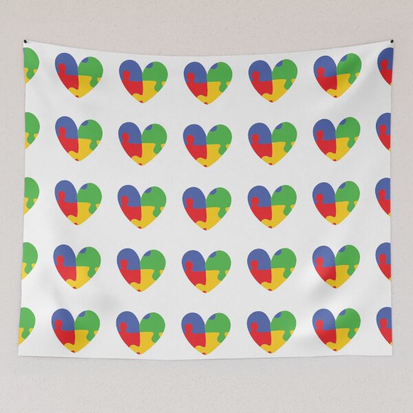 Item preview, Autism Heart, Love Autism designed and sold by BlueDiamond-19.