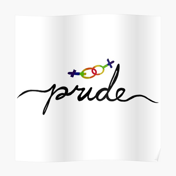 Pride Lettering Rainbow Gender Signs Queer Women Lesbian Poster For Sale By 3099