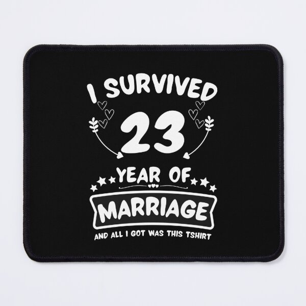Item preview, Survived 23 Years Marriage Happy 23th Anniversary Funny Couples designed and sold by JoshBulky.