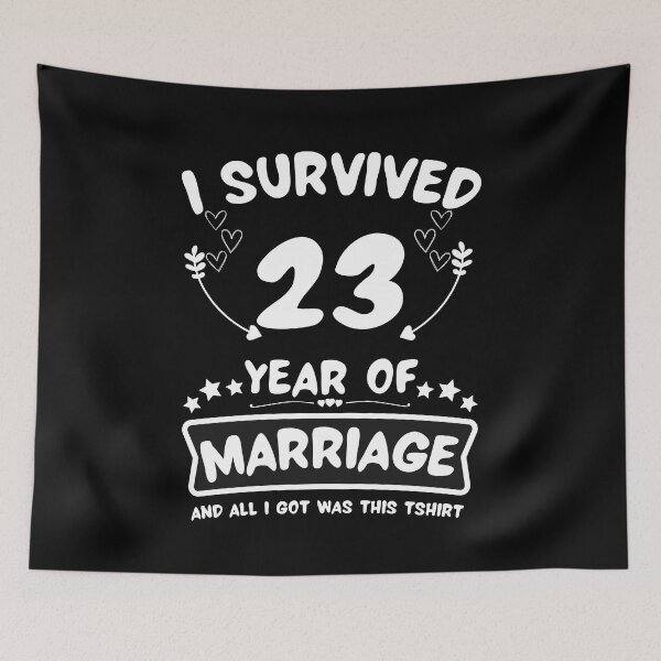 Item preview, Survived 23 Years Marriage Happy 23th Anniversary Funny Couples designed and sold by JoshBulky.