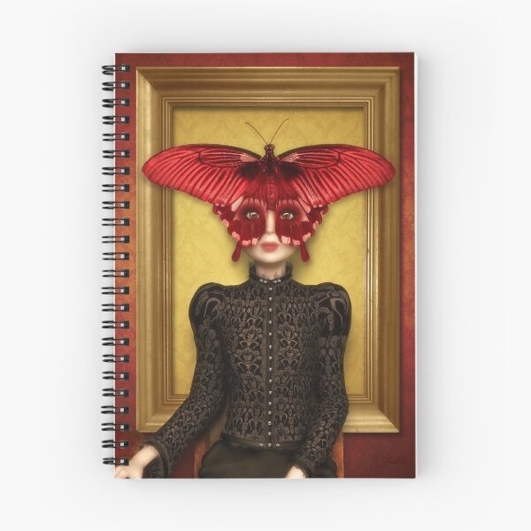 Item preview, Woman with big butterfly mask in a golden frame designed and sold by Britta Glodde.