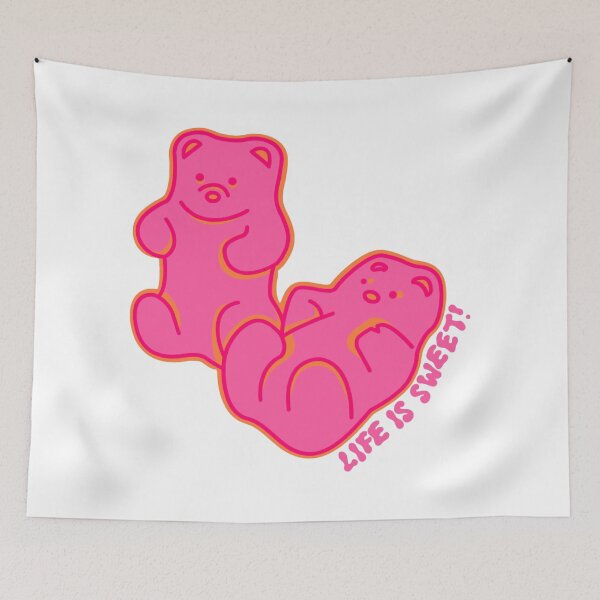Item preview, life is sweet! gummy bears - pink designed and sold by Julia Santos.