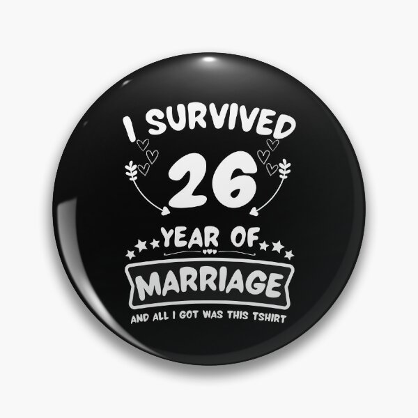 Item preview, Survived 26 Years Marriage Happy 26th Anniversary Funny Couples designed and sold by JoshBulky.