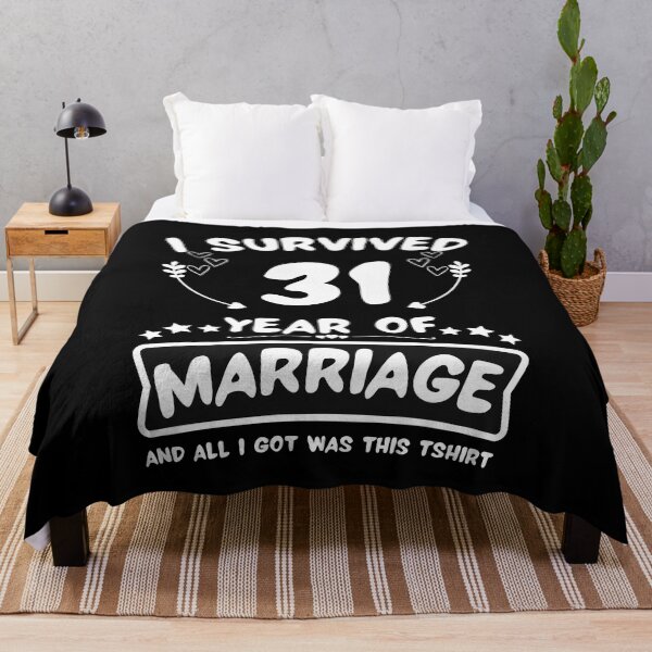 Item preview, Survived 31Years Marriage Happy 31th Anniversary Funny Couples designed and sold by JoshBulky.
