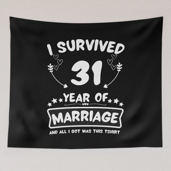 Item preview, Survived 31Years Marriage Happy 31th Anniversary Funny Couples designed and sold by JoshBulky.