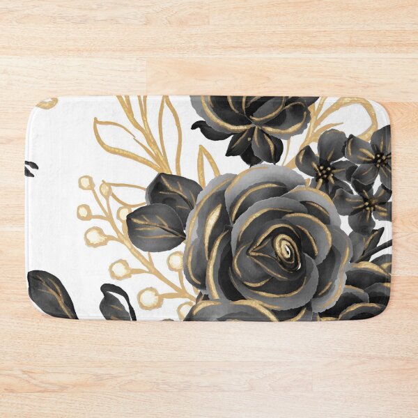 Item preview, Floral Rose Art Golden Black  designed and sold by Tshirtstory.