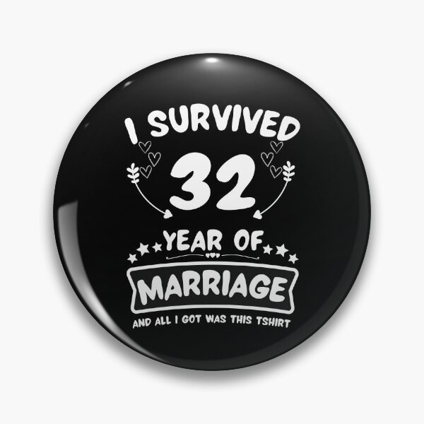 Item preview, Survived 32Years Marriage Happy 32th Anniversary Funny Couples designed and sold by JoshBulky.