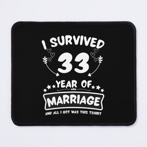 Item preview, Survived 33Years Marriage Happy 33th Anniversary Funny Couples designed and sold by JoshBulky.