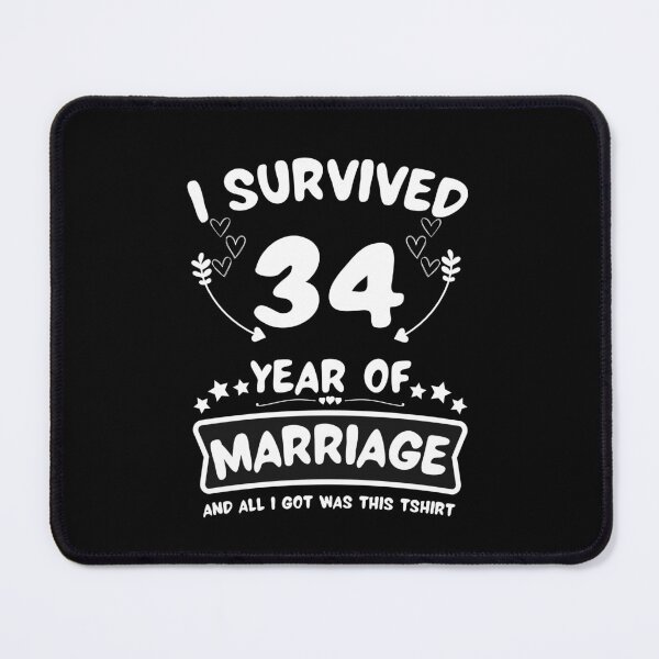 Item preview, Survived 34Years Marriage Happy 34th Anniversary Funny Couples designed and sold by JoshBulky.