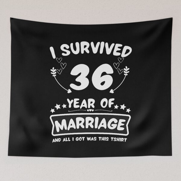 Item preview, Survived 36Years Marriage Happy 36th Anniversary Funny Couples designed and sold by JoshBulky.