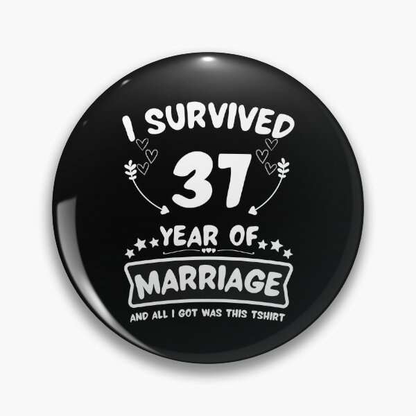 Item preview, Survived 37Years Marriage Happy 37th Anniversary Funny Couples designed and sold by JoshBulky.