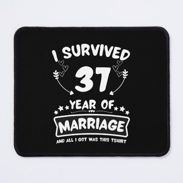 Item preview, Survived 37Years Marriage Happy 37th Anniversary Funny Couples designed and sold by JoshBulky.