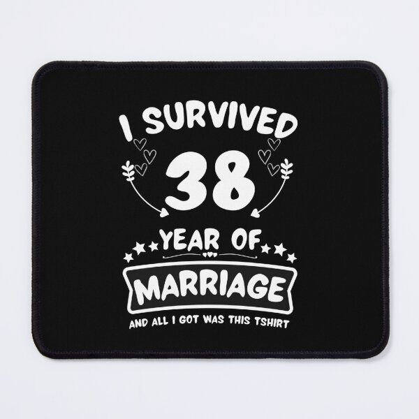 Item preview, Survived 38Years Marriage Happy 38th Anniversary Funny Couples designed and sold by JoshBulky.