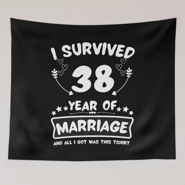 Item preview, Survived 38Years Marriage Happy 38th Anniversary Funny Couples designed and sold by JoshBulky.