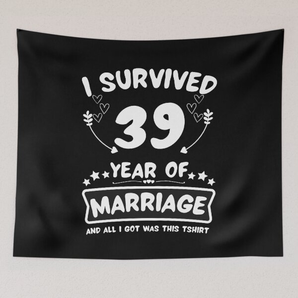 Item preview, Survived 39Years Marriage Happy 39th Anniversary Funny Couples designed and sold by JoshBulky.