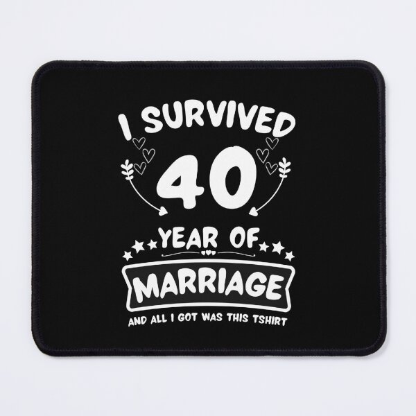 Item preview, Survived 40Years Marriage Happy 40th Anniversary Funny Couples designed and sold by JoshBulky.