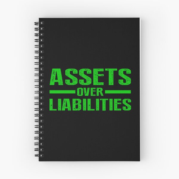 Item preview, Assets Over Liabilities Text in Green designed and sold by BLMcreations.