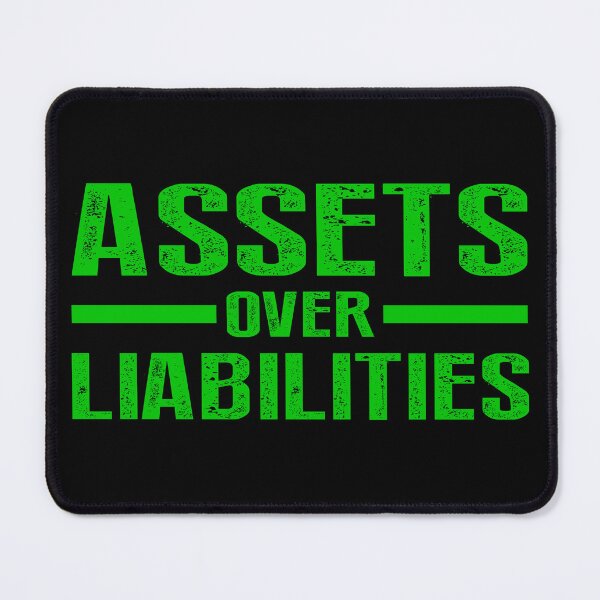 Item preview, Assets Over Liabilities Text in Green designed and sold by BLMcreations.