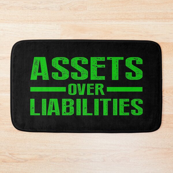 Item preview, Assets Over Liabilities Text in Green designed and sold by BLMcreations.