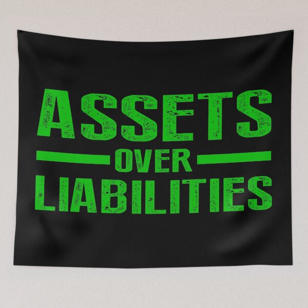 Item preview, Assets Over Liabilities Text in Green designed and sold by BLMcreations.