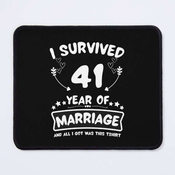 Item preview, Survived 41Years Marriage Happy 41th Anniversary Funny Couples designed and sold by JoshBulky.