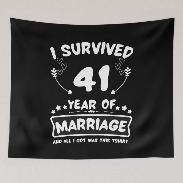 Item preview, Survived 41Years Marriage Happy 41th Anniversary Funny Couples designed and sold by JoshBulky.