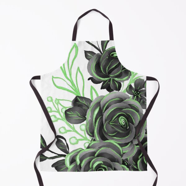 Item preview, Floral Rose Art Green Black designed and sold by Tshirtstory.