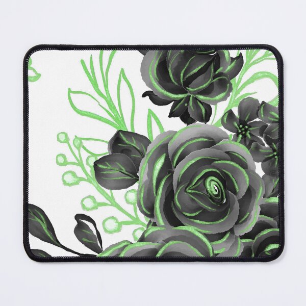 Item preview, Floral Rose Art Green Black  designed and sold by Tshirtstory.