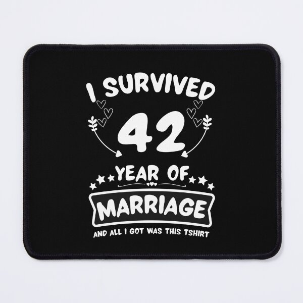 Item preview, Survived 42Years Marriage Happy 42th Anniversary Funny Couples designed and sold by JoshBulky.